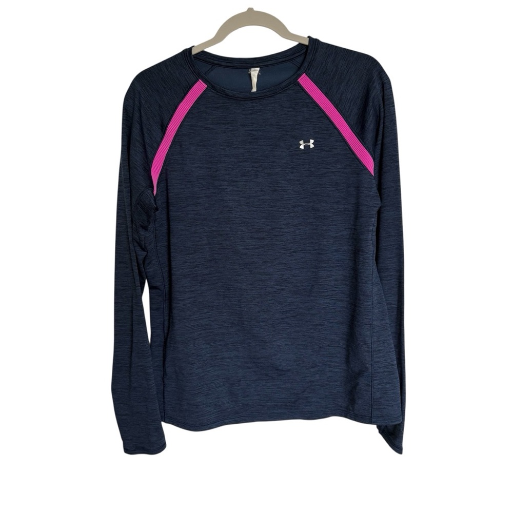 Under Armour Dark Blue and Pink Athletic Top